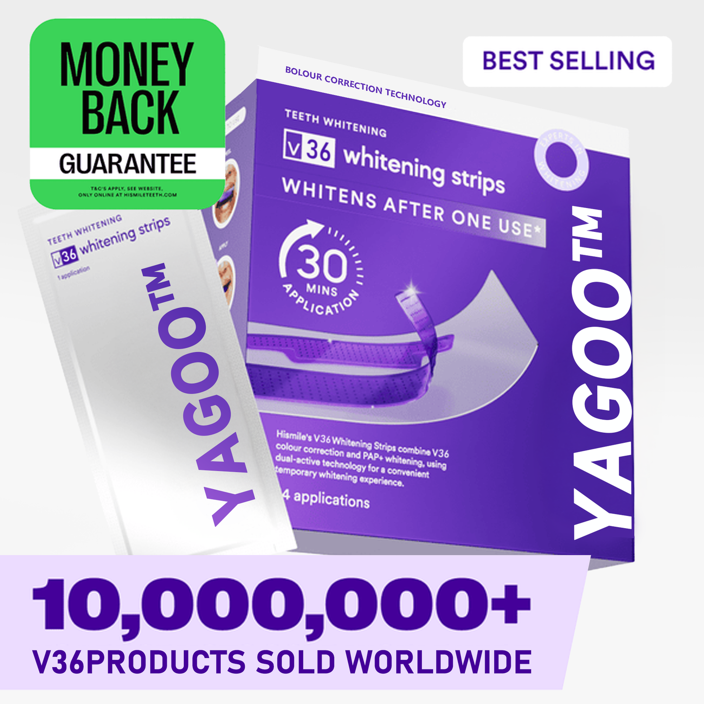 🦷Yagoo™ V36 Whitening Strips – Professional Teeth Whitening at Home(UPGRADED VERSION)