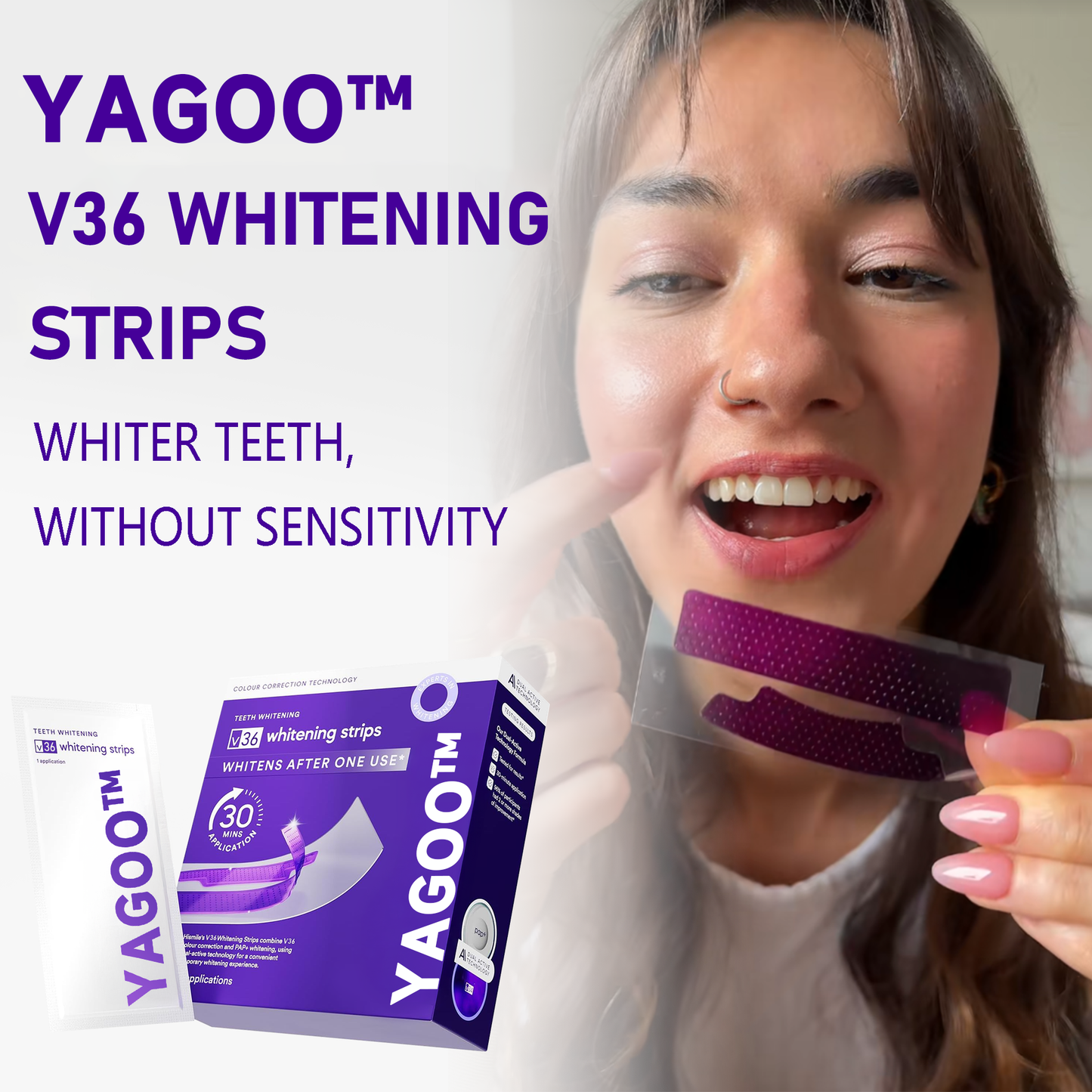 🦷Yagoo™ V36 Whitening Strips – Professional Teeth Whitening at Home(UPGRADED VERSION)