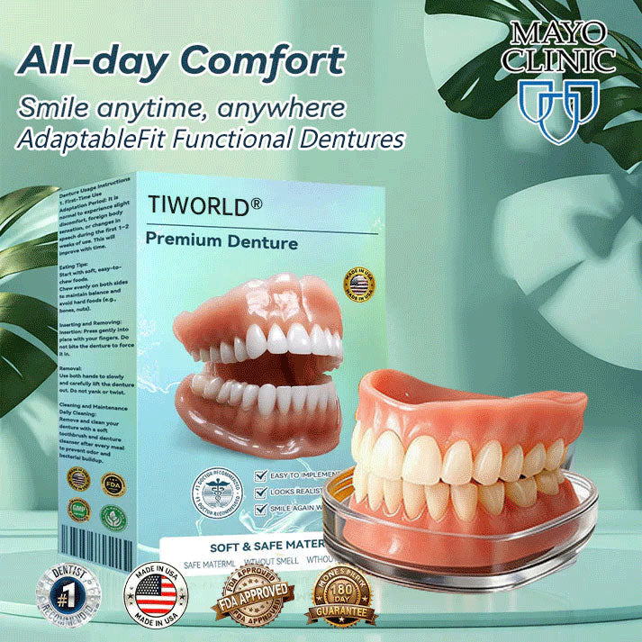 🌎Ends Today: 70% OFF!⏰Tiworld® Premium Denture🍀AdaptableFit Functional Dentures🦷Obtain American Dental Association (ADA) Certification
