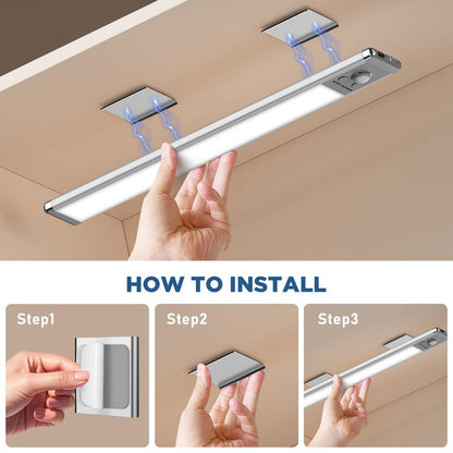 TIW0RLD Under Cabinet Lightsm,76LED Motion Sensor Night Light Indoor
