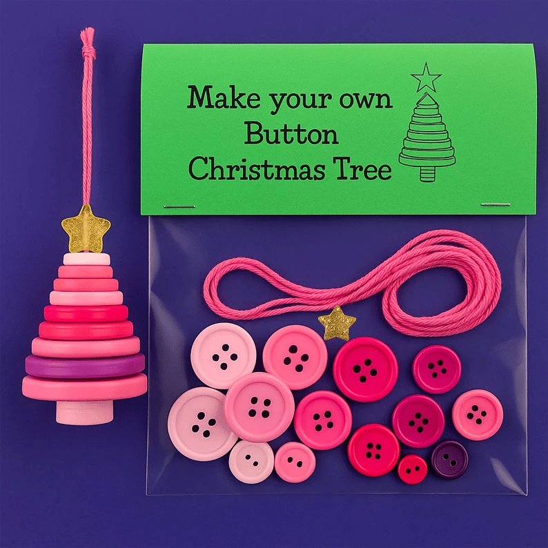 ⏰Last Day Promotion: BUY 2 GET 1 FREE✨DIY Button Ornament Kit🎅🎄